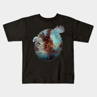 Galaxy Pufferfish Kids T-Shirt